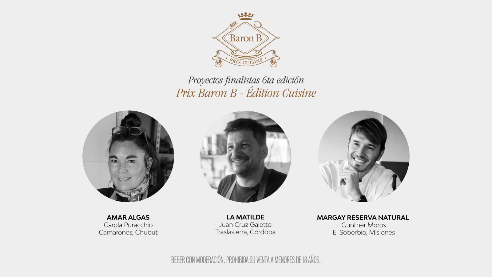  El &#147;Prix Baron B - &Eacute;dition Cuisine&#148; anuncia los los tres proyectos finalistas de la 6ta. edici&oacute;n