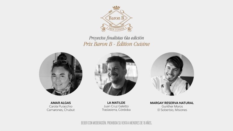  El Prix Baron B - &Eacute;dition Cuisine anuncia los los tres proyectos finalistas de la 6ta. edici&oacute;n