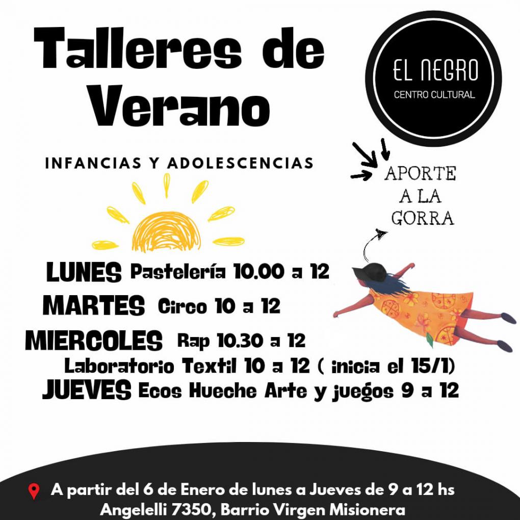 &#9728;&#65039;Talleres de Verano en el Centro Cultural El Negro&#9728;&#65039;