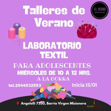 &#129526;&#129525;&#129697; Laboratorio Textil para adolescencias&#129526;&#129525;&#129697;