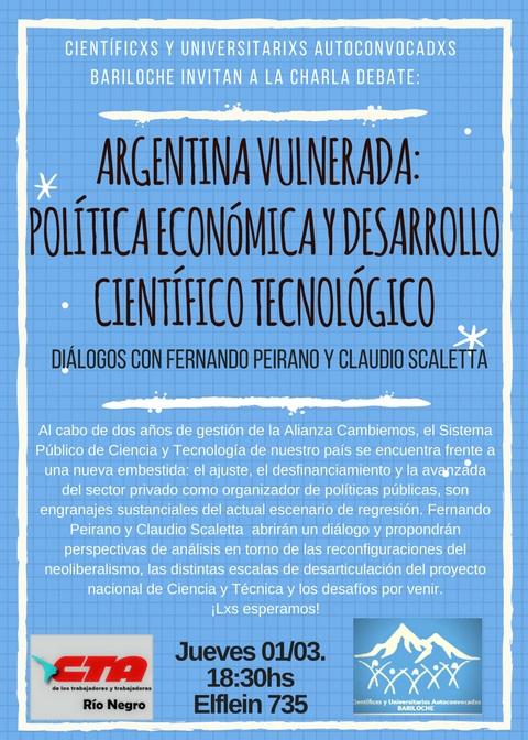 Cientificxs y universitarixs autoconvocadxs: Charla debate este Jueves 1/03 18:30hs