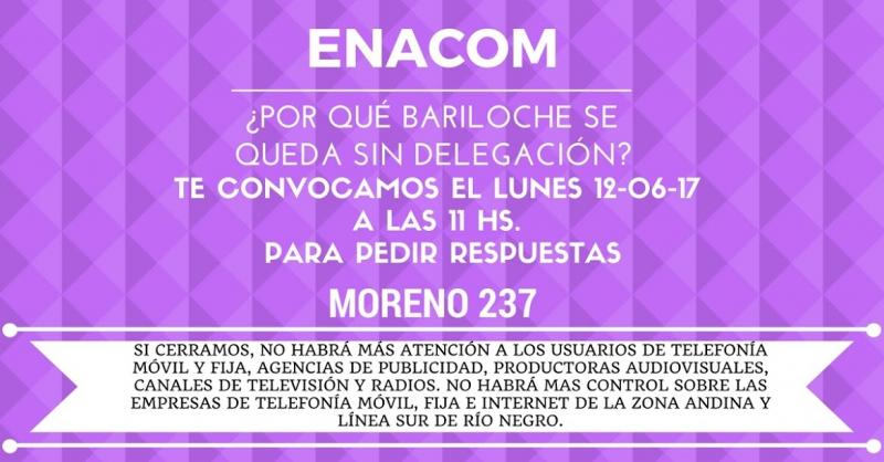 Conferencia de prensa por el cierre de Enacom Bariloche