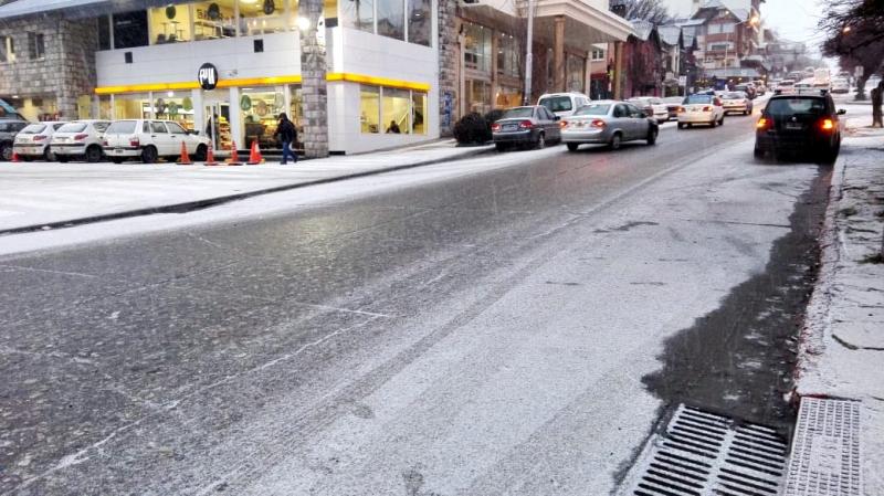 Corte de calles por presencia de hielo y nieve