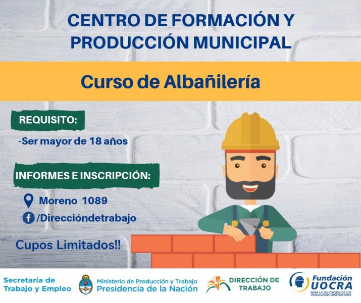 Inscriben a Curso de Alba&ntilde;iler&iacute;a de la Direcci&oacute;n de Trabajo