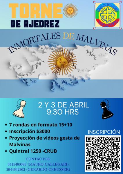 Torneo de ajedrez: Inmortales de Malvinas