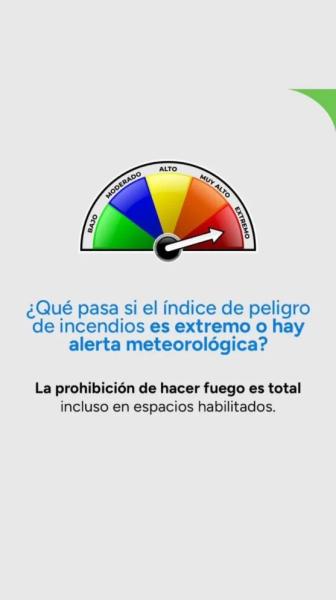 Índice extremo de incendios: está totalmente prohibido hacer fuego en Bariloche