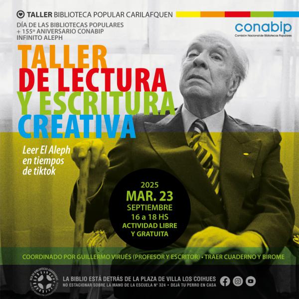 Infinito Aleph Taller de lectura y escritura creativa en la Biblioteca Popular Carilafquen.