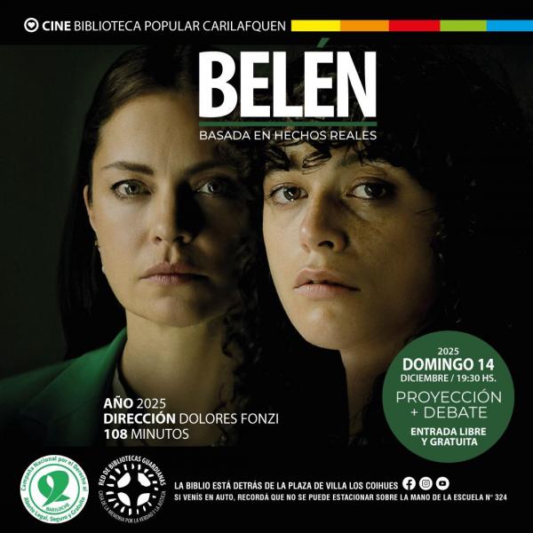 CINE en la Biblioteca Popular Carilafquen: BELÉN