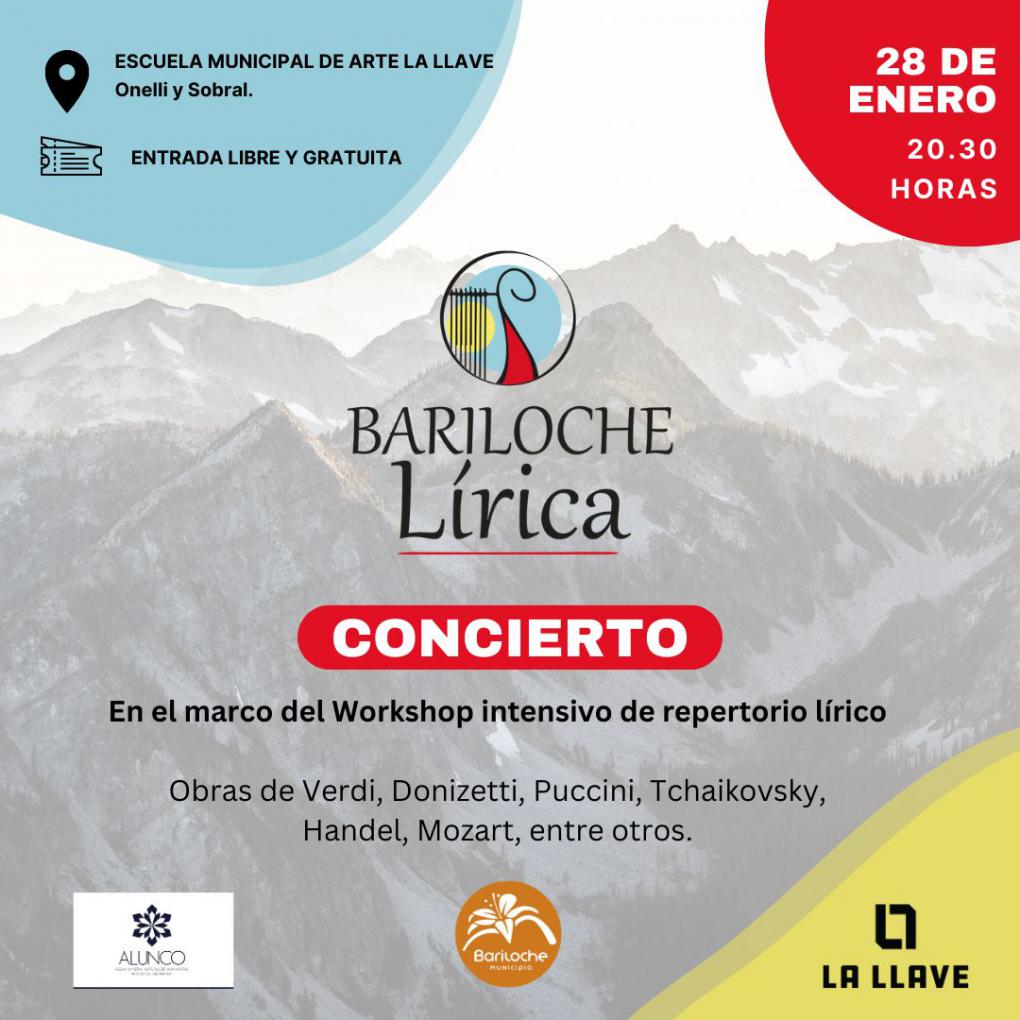  Bariloche L&iacute;rica presenta su Concierto de cierre del workshop