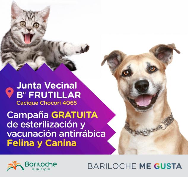 Cronograma de Vacunaci&oacute;n Antirr&aacute;bica Gratuita en el barrio El Frutillar