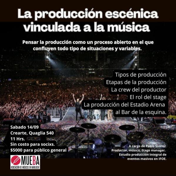 Nueva Charla MUEBA - Pablo Suarez y la producci&oacute;n de m&uacute;sica en vivo