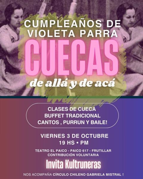 Cumpleaños de Violeta Parra - Cuecas de acá y de allá