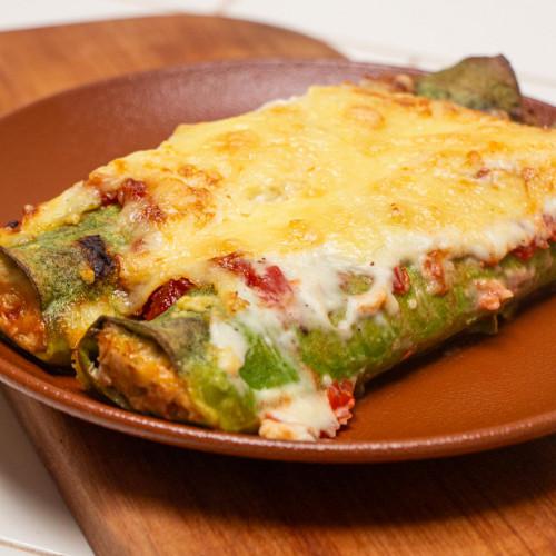 CANELONES DE POLLO Y VERDURA