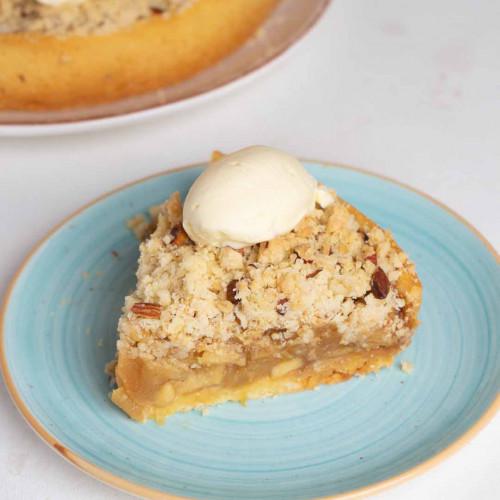 TARTA CRUMBLE DE MANZANA CARAMELIZADA