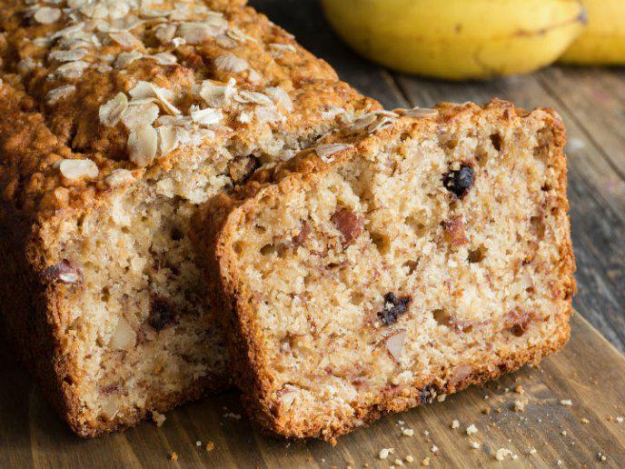 Pan de PL&Aacute;TANO con AVENA, miel y canela, &iexcl;listo en 5 pasos!