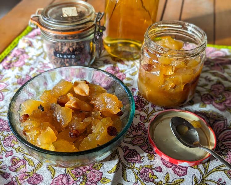 Chutney de manzana verde