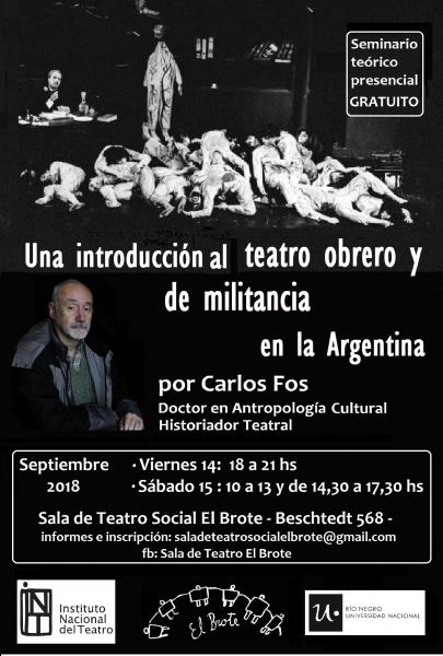 Seminario intensivo te&oacute;rico, gratuito: Una introducci&oacute;n al teatro obrero y de militancia en la Argentina