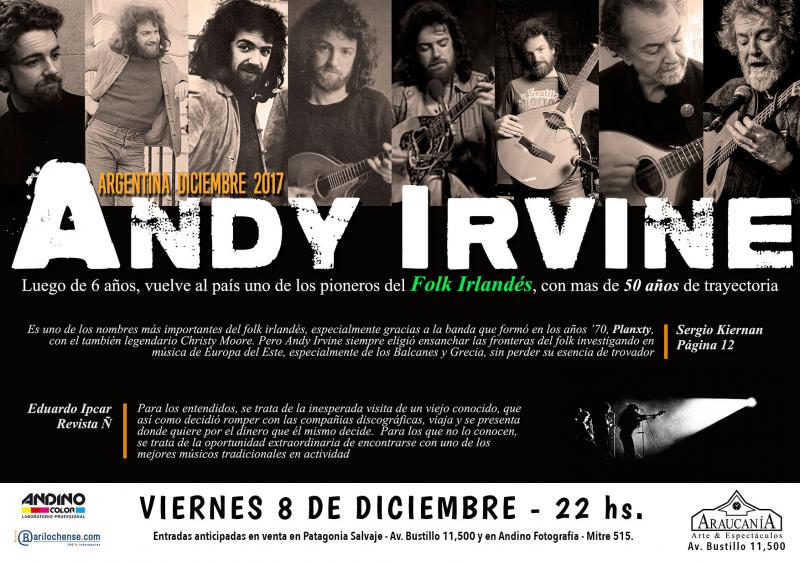 ANDY IRVINE, el m&aacute;ximo exponente del Folk Irlandes en Bariloche