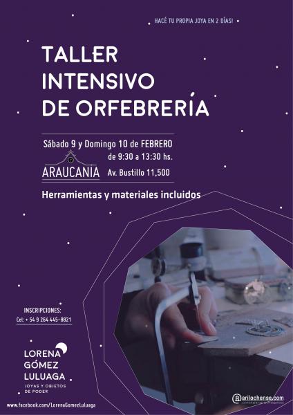 TALLER INTENSIVO DE ORFEBRER&Iacute;A