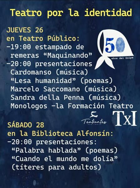 Teatro por la identidad en el Teatro Público: