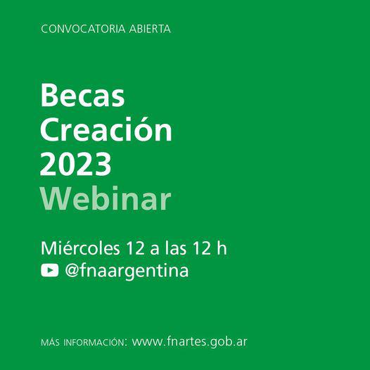 Webinar Becas Creaci&oacute;n 2023