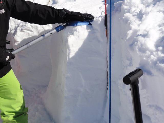 ejemplo de perfil de nieve-test de compresin de pala-