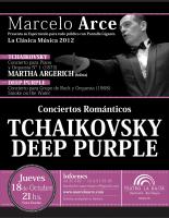 Marcelo Arce vuelve a Bariloche y presenta: Tchaikovsky y Deep Purple