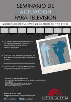 Seminario de Actuaci&oacute;n para Televisi&oacute;n