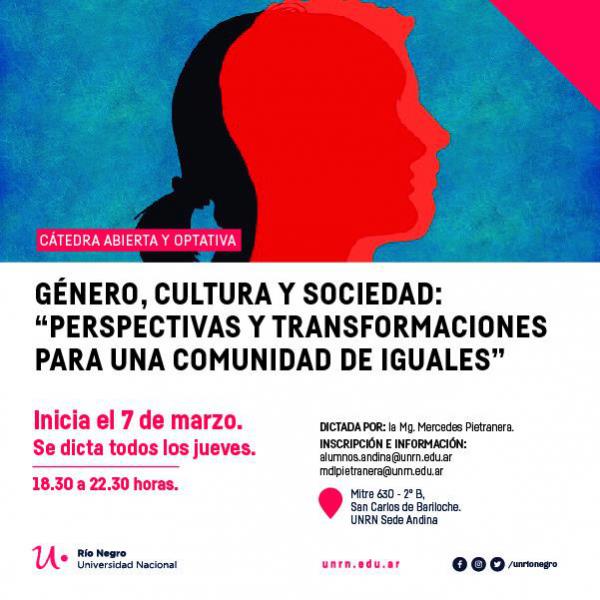 C&aacute;tedra abierta sobre genero, cultura y sociedad